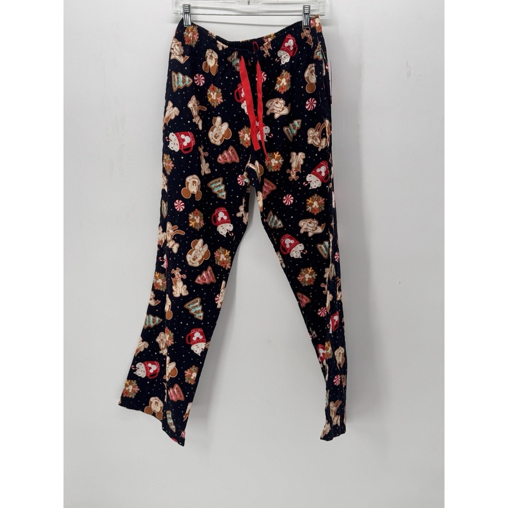 New Old Navy Disney M Flannel Pajama Jogger Pants Mickey Cookie Party Christmas